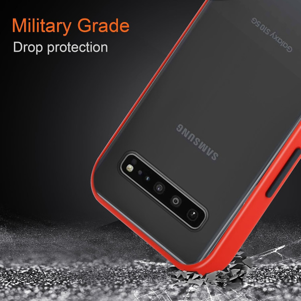 Samsung Galaxy S10 5G Mobiltelefon Skydd Cover i glas Matt Red - Black Keys Galaxy S10 5G