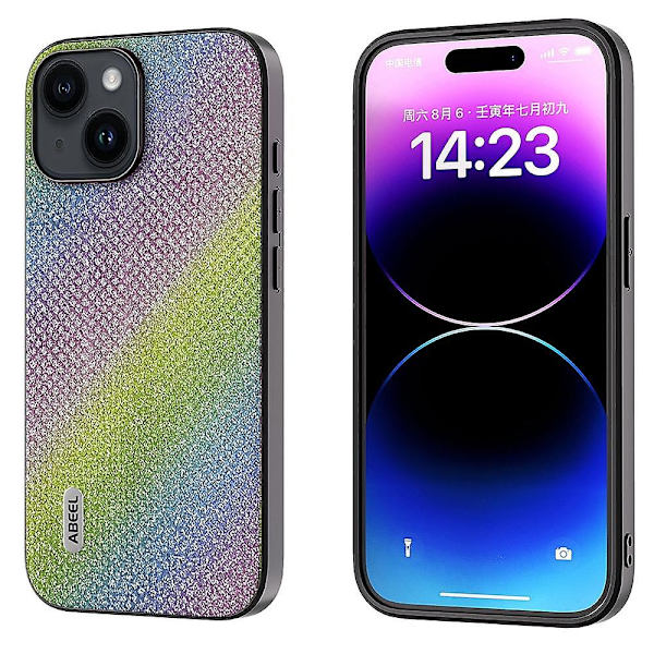 Diamond Black Edge phone case för iPhone 15 Multicolor