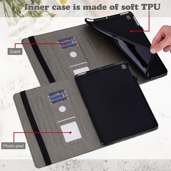 Mönstrat case för Lenovo Tab M9 Grey