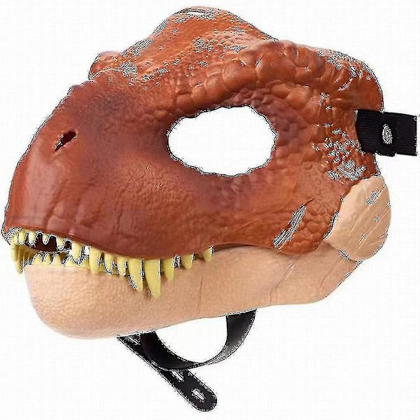 Dinosauriemask med öppningskäke, Dino-mask för barn Vuxen, kostym och rollspelspresent till Carnival Halloween Cosplay Party Blue