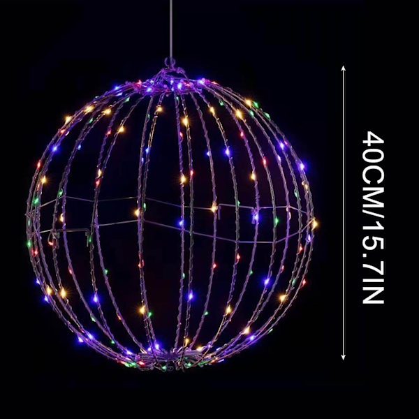 Christmas Led Ball Lights Sphere, vattentäta upplysta semesterbollar för utomhusfest inomhus trädgård Trädgårdsdekorationer null none