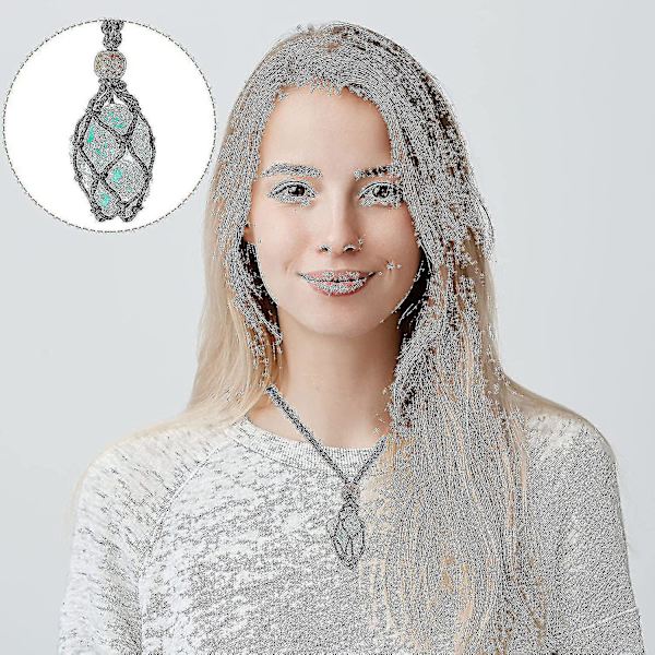 4 delar Kristallhalsband Sladd Tom Stenhållare Tom Stenhållare Byte Halsband Rep Kvartssten Halsband Sladd För Sten Halsband