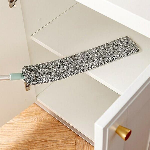 Bedside Dust Borste Långt skaft Mopp Återanvändbar Microfiber Duster Sopborste With 4 PCS Cloth none