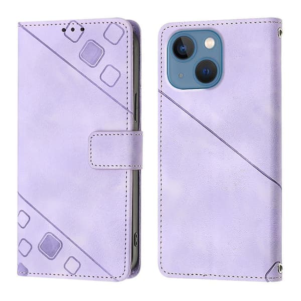 Hudkänsla PU- case för iPhone 15 Light purple