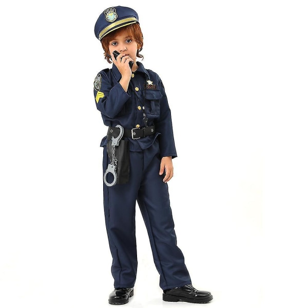 Deluxe polisdräkt och rollspelskit, polisdräkt för barn M
