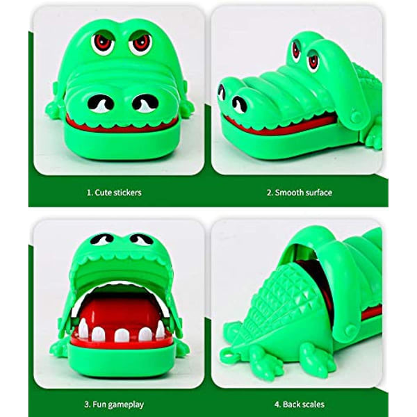 Puox 3-pack Mini Crocodile Biting Finger Nyckelring Krokodiltänder Leksaksspel för barn Krokodilbitande finger Knepigt spel för barn 3+ (slumpmässigt) null none