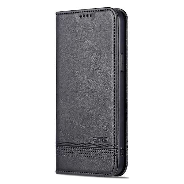 AZNS Calf PU case för iPhone 15 Plus Black