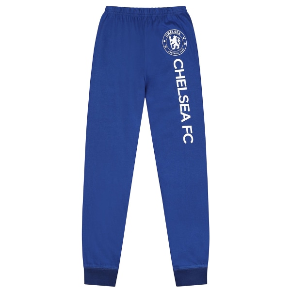 Chelsea FC Boys Pyjamas Long Sublimation Kids OFFICIELL Fotbollspresent Blue 13-14 Years