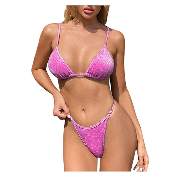 Baddräkt i plusstorlek för kvinnor Baddräkt för kvinnor Print Baddräkt fylld SET med massivt print Badkläder Strandkläder Baddräkter Hot Pink L