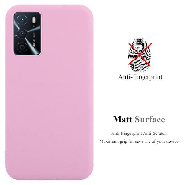 Oppo A16s / A54s Hülle Handy Cover TPU- case - matta färger CANDY PINK A16s / A54s