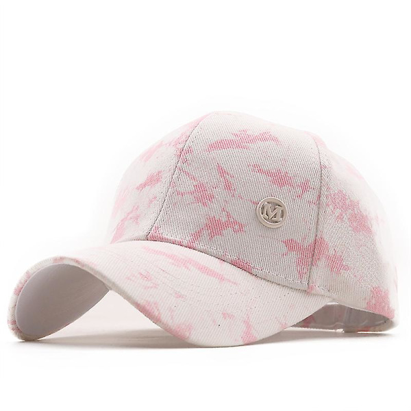 Enkelt mode för kvinnor Tie Dye Cap Flerfärgat Oregelbundet print Cap Kvinnlig Outdoor Streetwear Sommar Kepsar Hattar 01black 56-61cm Adjustable
