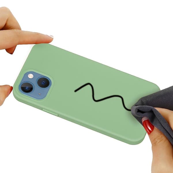 Enfärgat phone case för iPhone 15 Light green none