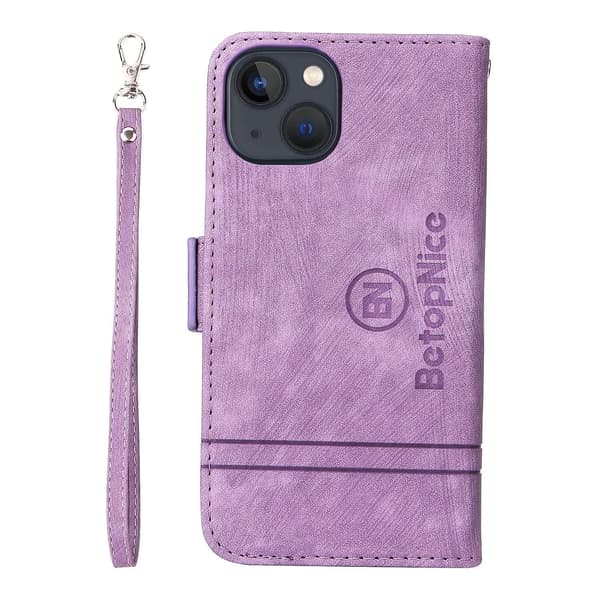 Case med spänne på dubbla sidor för iPhone 15 Purple