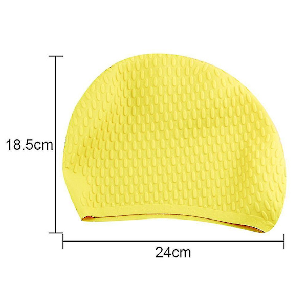 Cap Silikonelastisk cap för män och kvinnor R yellow