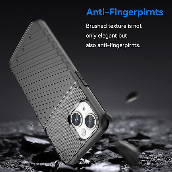 Thunderbolt TPU- case för iPhone 15 Plus Black