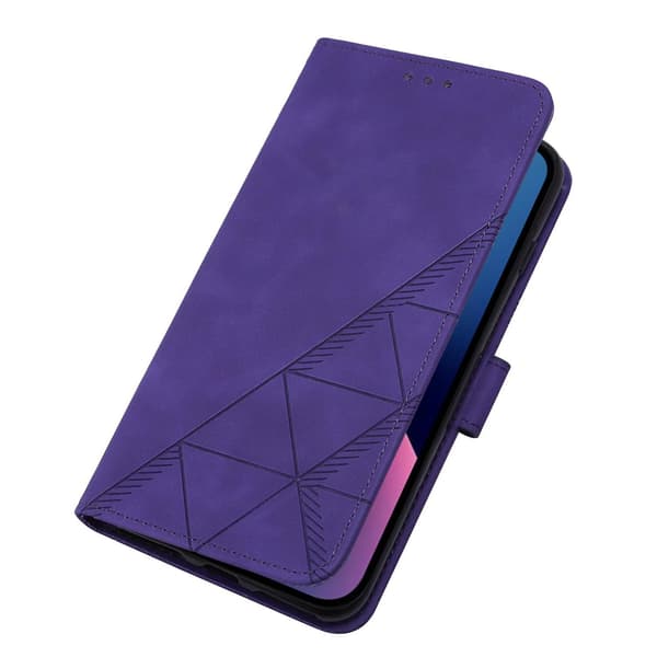 PU phone case för iPhone 15 Plus Purple