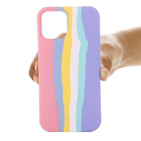 Rainbow Liquid Case för iPhone 15 Pro Pink
