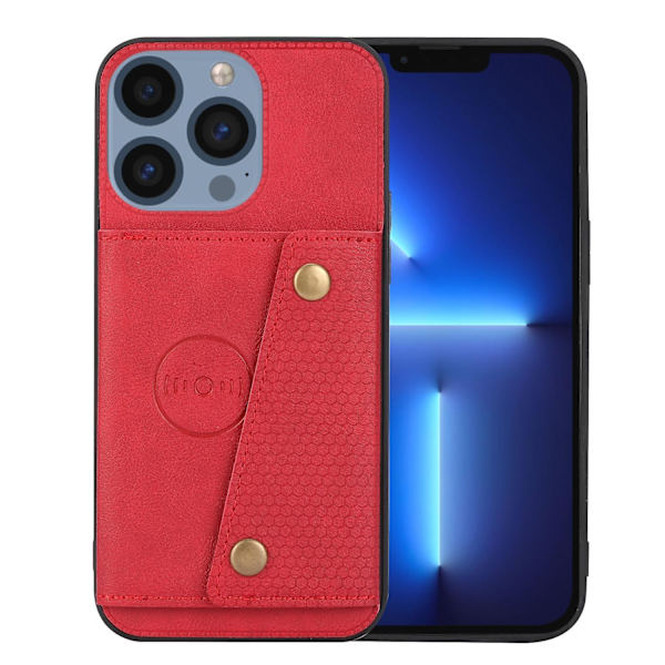 Phone case med dubbelt spänne för iPhone 15 Pro Red