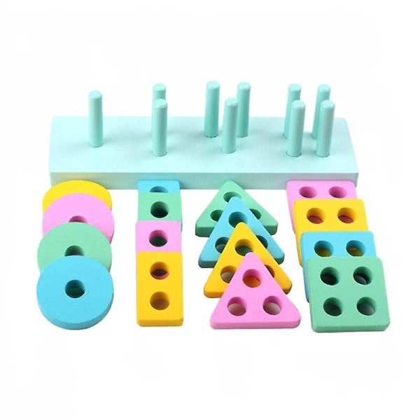 Träleksak tidig inlärning Geometrisk intelligens Board Shape Intellectual Brain Game null none