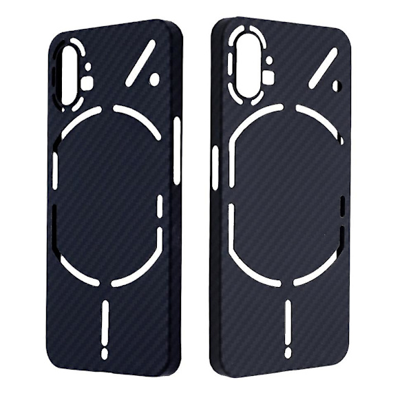 For Nothing Phone 2- case, Slim Carbon Fiber- case Kompatibel Nothing Phone 2 Aramid Fiber Material Ultra-tunn Shcokproof Black none