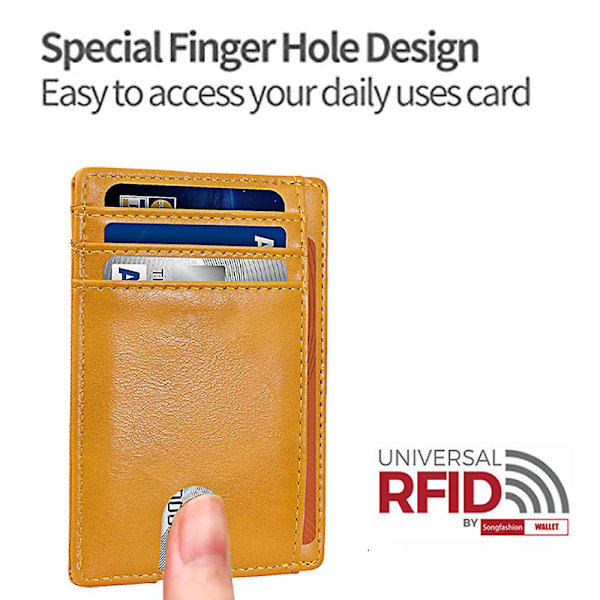 Clip-plånbok framficka Minimalistiskt läder med Rfid-blockerande clip-plånbok för män och kvinnor style3