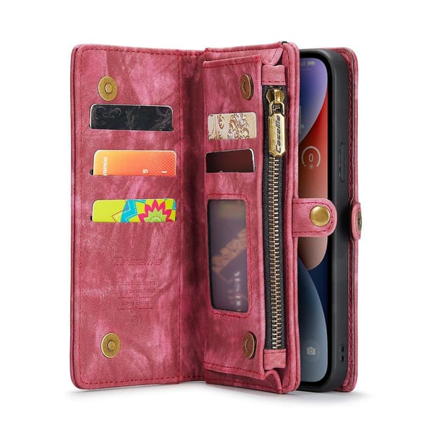 CaseMe 008 PU case för iPhone 15 Plus Red