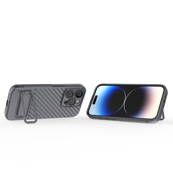 Wavy Texture TPU- case för iPhone 15 Pro Grey