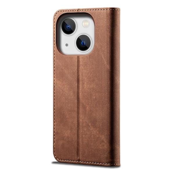 Denim Texture Case för iPhone 15 Plus Brown