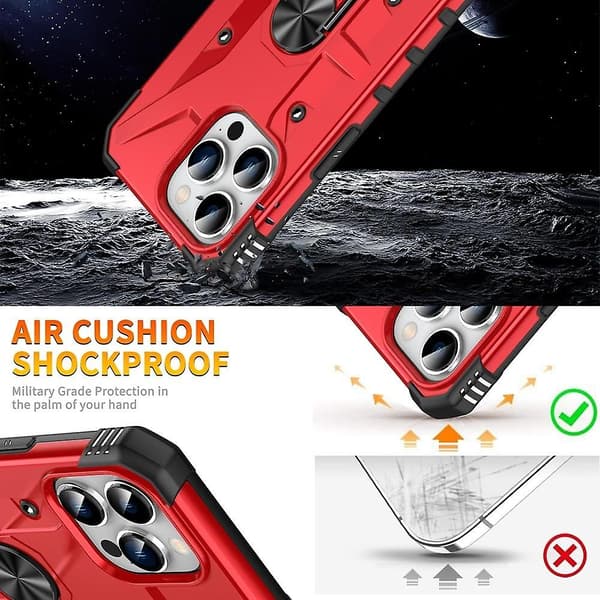 Ringhållare Phone case För iPhone 15 Pro Red