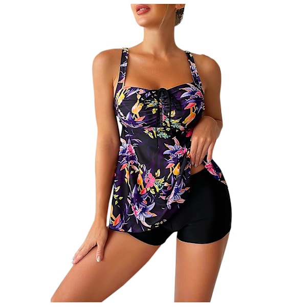 Baddräkt Dam Baddräkt Dam Nytt Mode Split Baddräkt Sexig Casual Bikini Baddräkt Dam Bikini Baddräkter Purple XL
