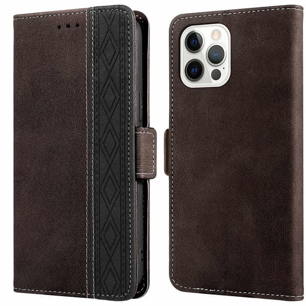 RFID- phone case för iPhone 15 Pro Brown