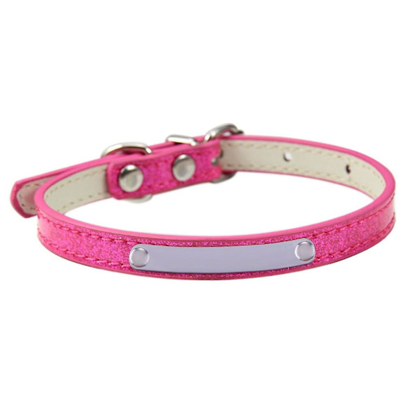Djurhalsband Katthalsband för pojkar och flickor Pet DIy Telefonnummer Valphalsband Rose red L