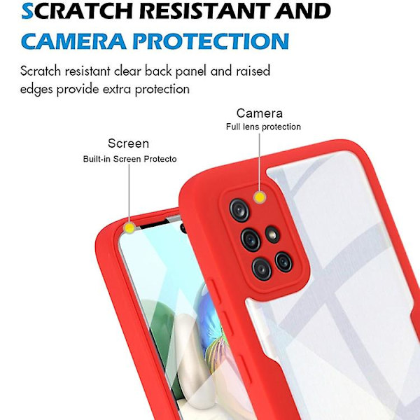 För Samsung Galaxy A71 4g Akryl + Tpu 360 grader Full täckning Stötsäkert phone case Green