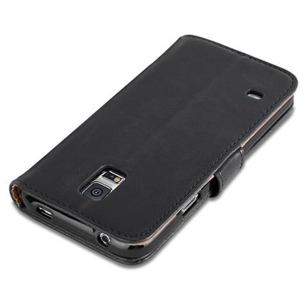 Case Galaxy S5 / S5 NEO Cover Case Fodral - blank yta med stativfunktion och kortplats GRAPHITE BLACK Galaxy S5 / S5 NEO