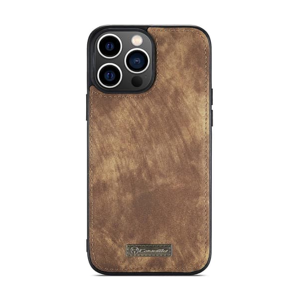 CaseMe 008 PU case för iPhone 15 Pro Brown