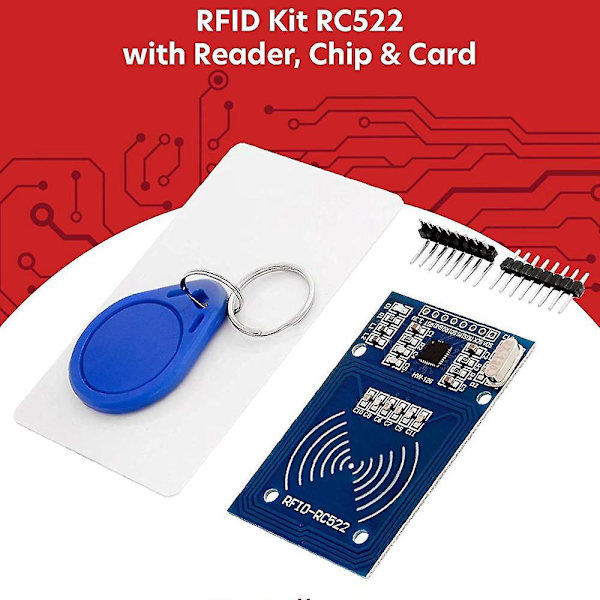 Rfid Kit Rc522 med läsare, chip och kort 13,56 Mhz Spi kompatibel med för och för Raspberry Pi null none