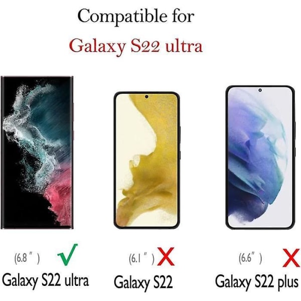 Samsung Galaxy S22 Ultra Case Fullt skydd Fram + Baksida In Styv Touchscreen 360 grader Stötsäker null none