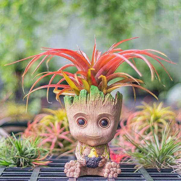 Disney Marvel Groot Minifigur Blomkruka Anime Filmleksaker Söta actionfigurer Sitter Groot Jul Barn Leksaker Presenter C E