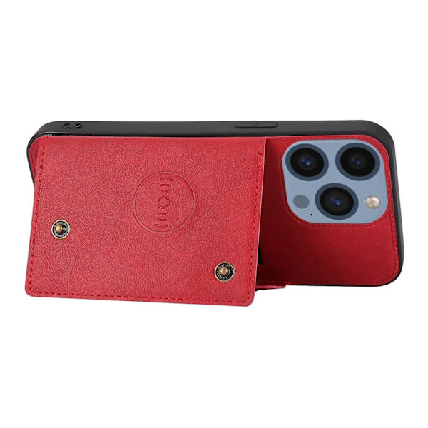 Phone case med dubbelt spänne för iPhone 15 Pro Red