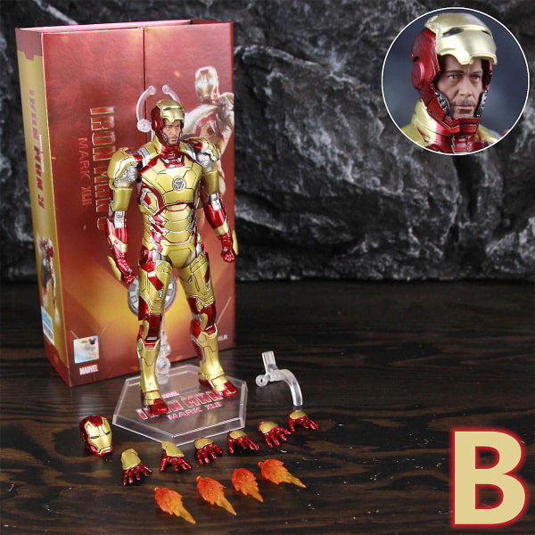 Zd Toys Marvel Iron Man Mk1 Mk2 Mk3 Mk4 Mk5 Mk6 Mk7 Mk42 Mk43 7&quot; Film Actionfigur Iron-man Mark 1 2 3 4 5 6 7 42 43 Legends C MK42 B - Boxed