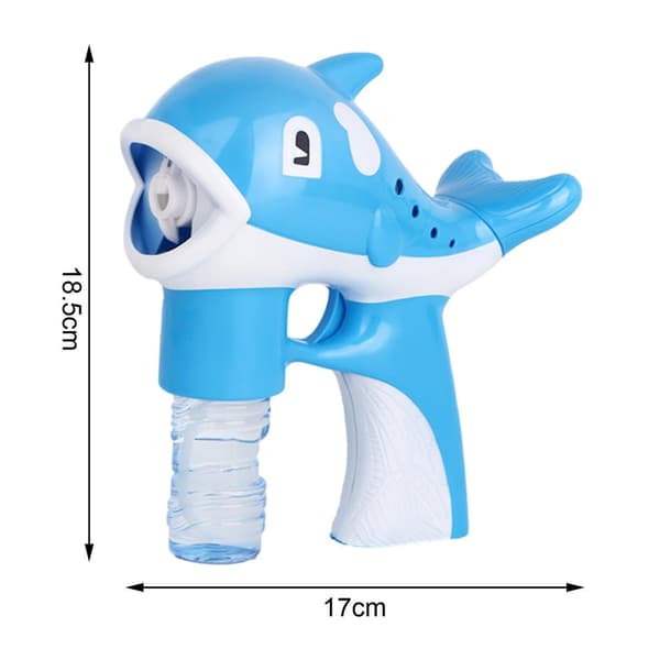 Sommar Dolphin Bubble Machine Automatisk bubbelblåsare leksaker för barn Vuxna utomhusstrand (blå) null none