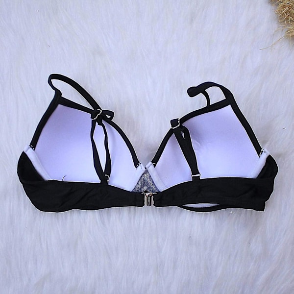 Ny Gradient Fyrfärgad Baddräkt Hög midja Baddräkt Bikini Underkläder Volang baddräkt Öppen baddräkt Hög midja Baddräkt Sexig hög midja Ope M