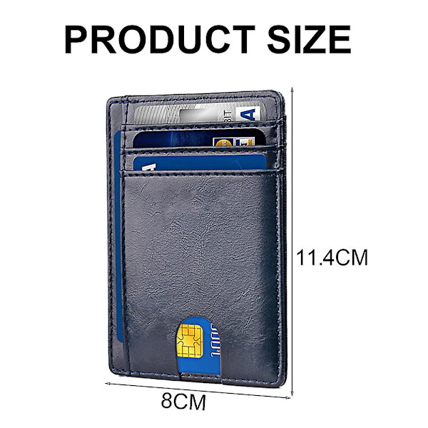 Clip-plånbok framficka Minimalistiskt läder med Rfid-blockerande clip-plånbok för män och kvinnor style1