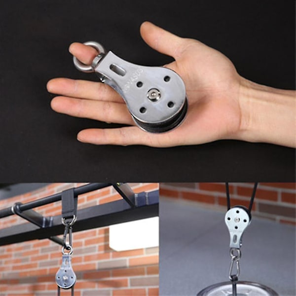 300 kg Groove Wheel Mute Swivel Fitness Styrketräning Lager Lyftremskiva Rostfritt Duplexlager Tungt null none