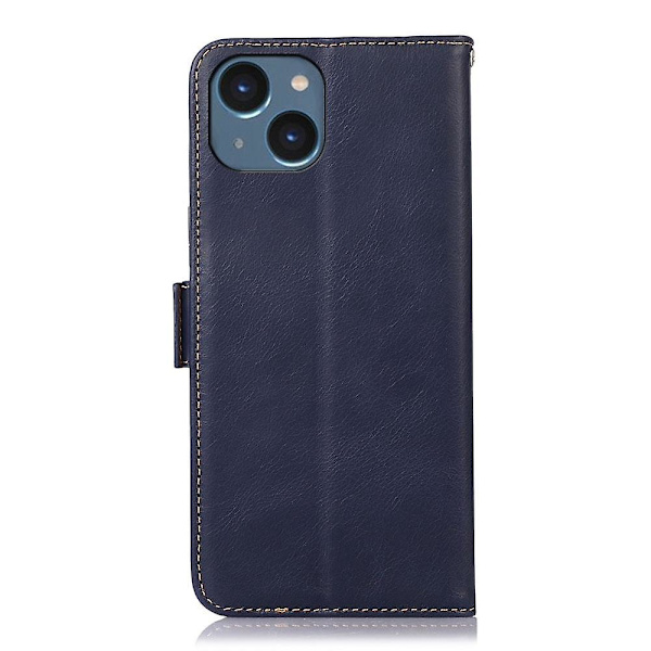 Crazy Horse Case för iPhone 15 Plus Blue