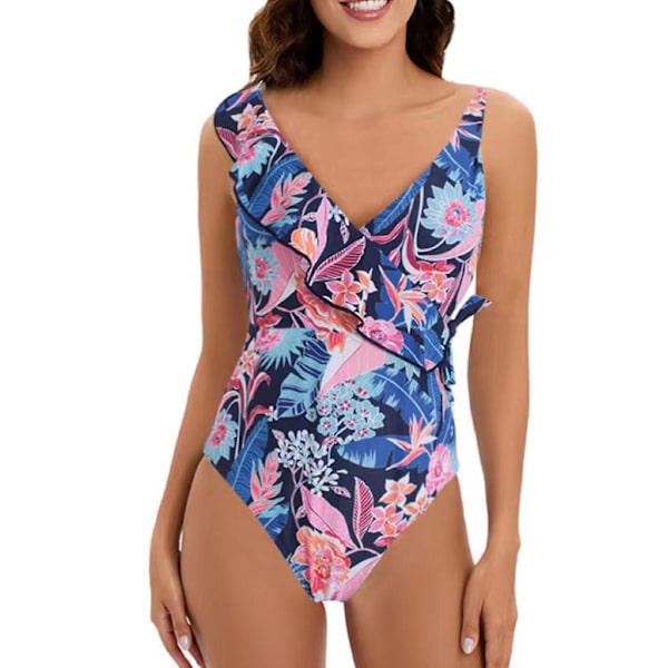 Dambaddräkter Baddräkt i ett stycke Dam Damer Dambadkläder Sexiga baddräkt Baddräkter för kvinnor Strandkläder Baddräkter Blue XXL