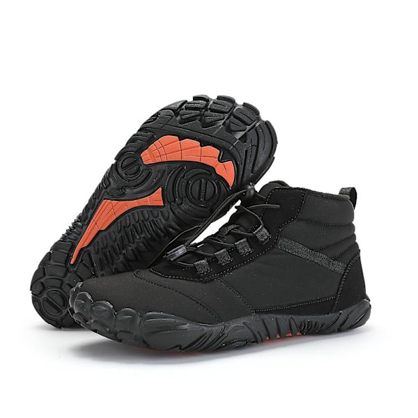 Herr Snow Boots Vinterstövlar Ankelstövlar Damstövlar Varma Päls Anti-Slip 2K6800 Black 47