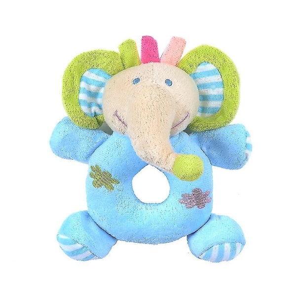 Kid Child Plysch mjuk handled rattle Educational Toy_y blue elephant
