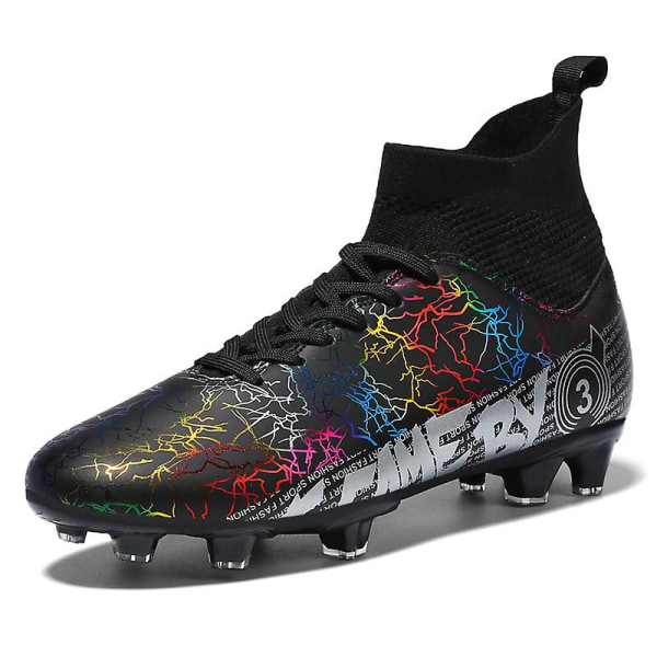Fotbollsskor för män Spikes Fotbollsskor för ungdomar Stövlar Athletic Sneaker 3C7000 Black 46