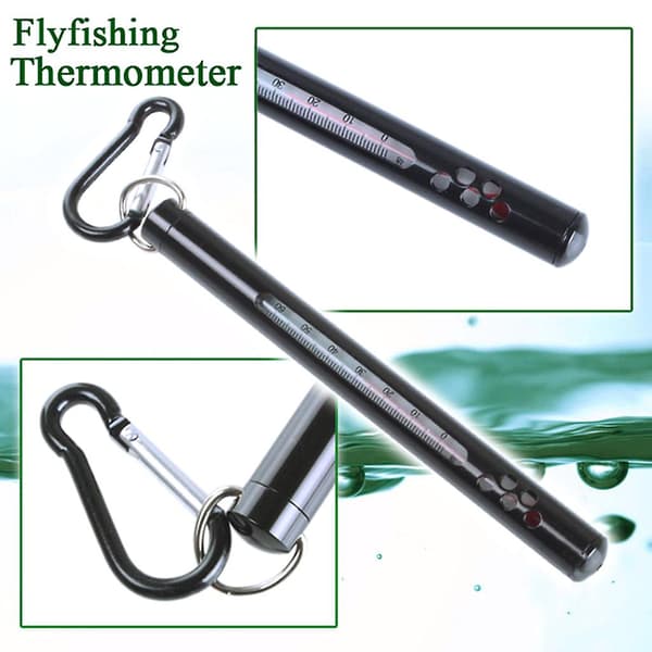 Flugfiske vattentermometer Strömströmstermometer för flodsjödammen Blue
